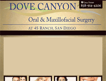 Tablet Screenshot of dovecanyonoralsurgery.com